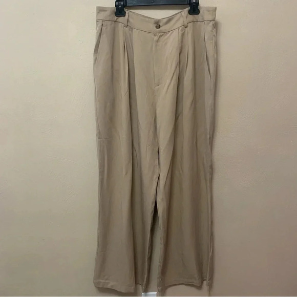 Reformation Mason Pant in Khaki Size 14 NWT - Picture 1 of 16